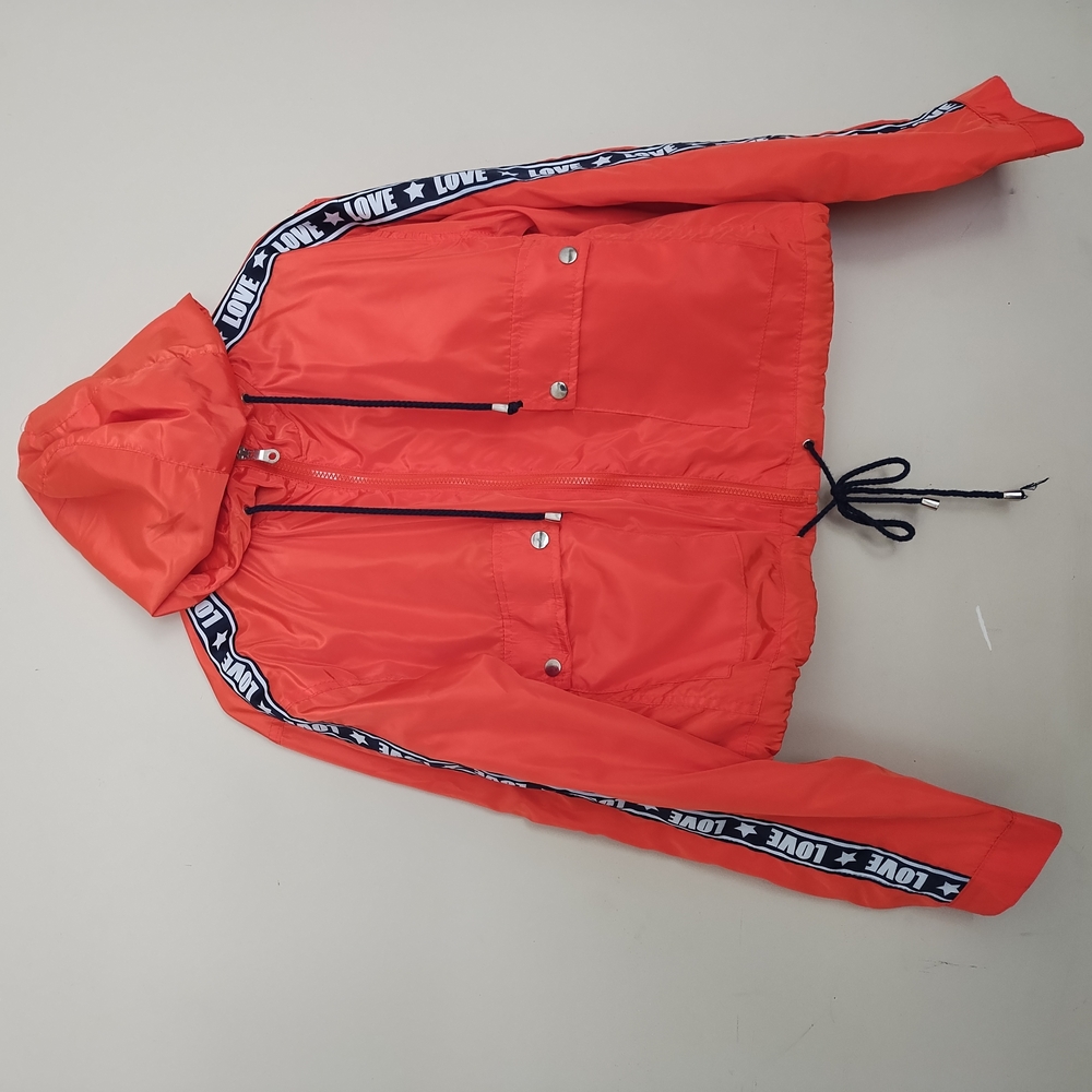 Women Orange Jacket with Love Tape